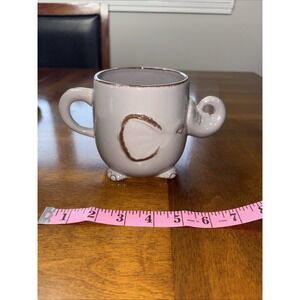 World Market Trunk‎ Up 3D Elephant Gray Coffee Mug Cup 16 Oz